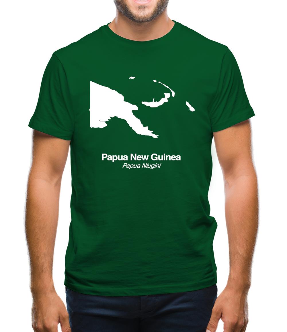 Papua New Guinea Silhouette Mens T-Shirt Papua New Guinea Silhouette Mens T-Shirt
