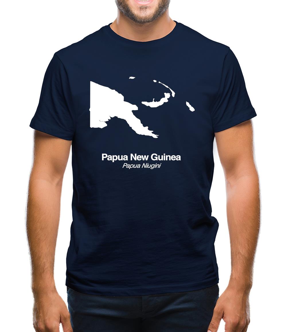 Papua New Guinea Silhouette Mens T-Shirt Papua New Guinea Silhouette Mens T-Shirt