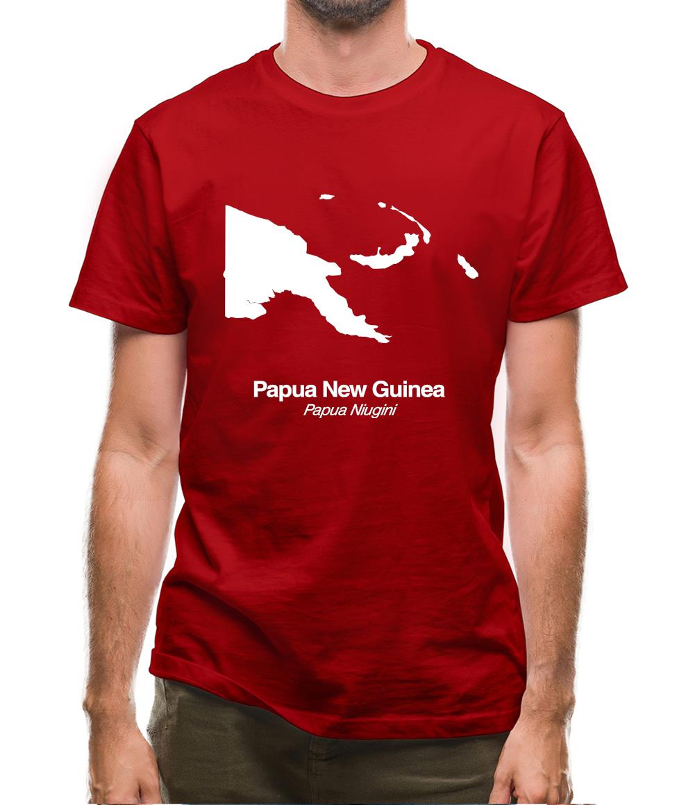 Papua New Guinea Silhouette Mens T-Shirt Papua New Guinea Silhouette Mens T-Shirt