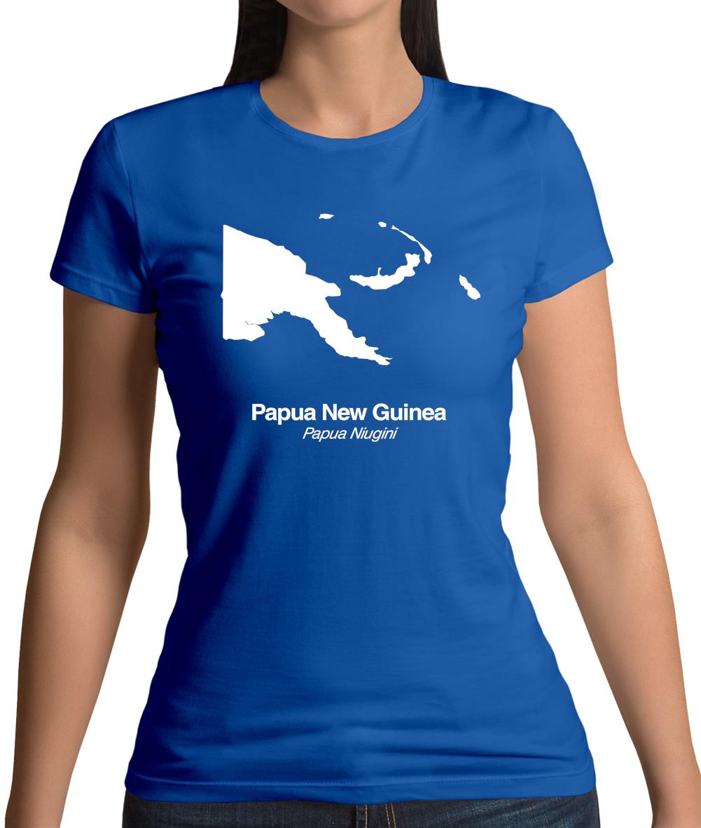 Papua New Guinea Silhouette Womens T-Shirt Papua New Guinea Silhouette Womens T-Shirt