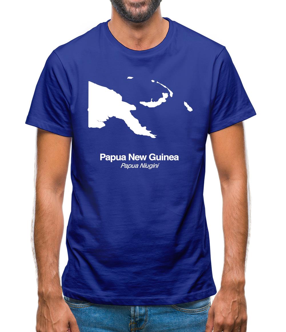 Papua New Guinea Silhouette Mens T-Shirt Papua New Guinea Silhouette Mens T-Shirt