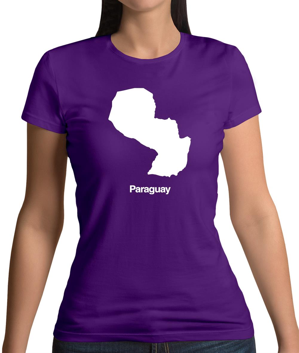 Paraguay Silhouette Womens T-Shirt Paraguay Silhouette Womens T-Shirt