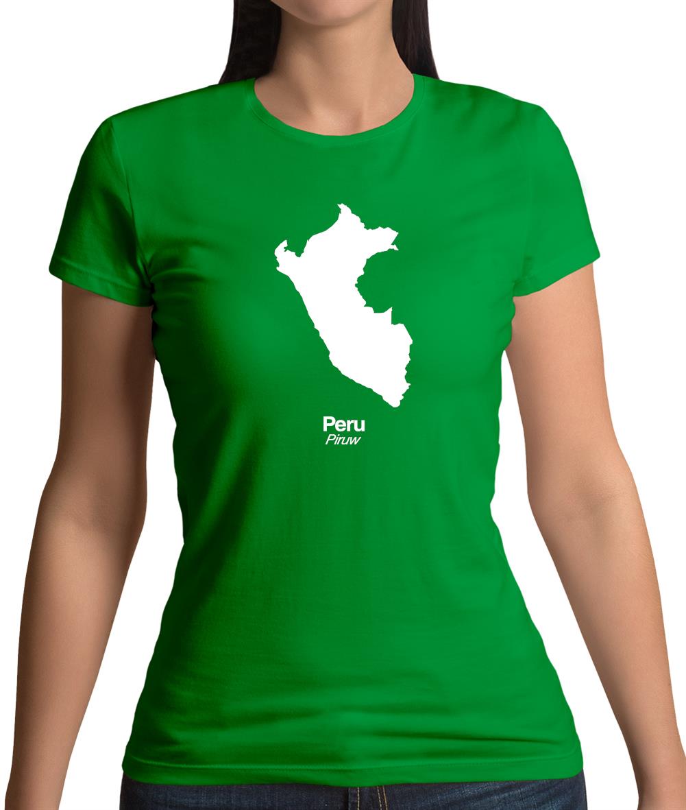 Peru Silhouette Womens T-Shirt Peru Silhouette Womens T-Shirt