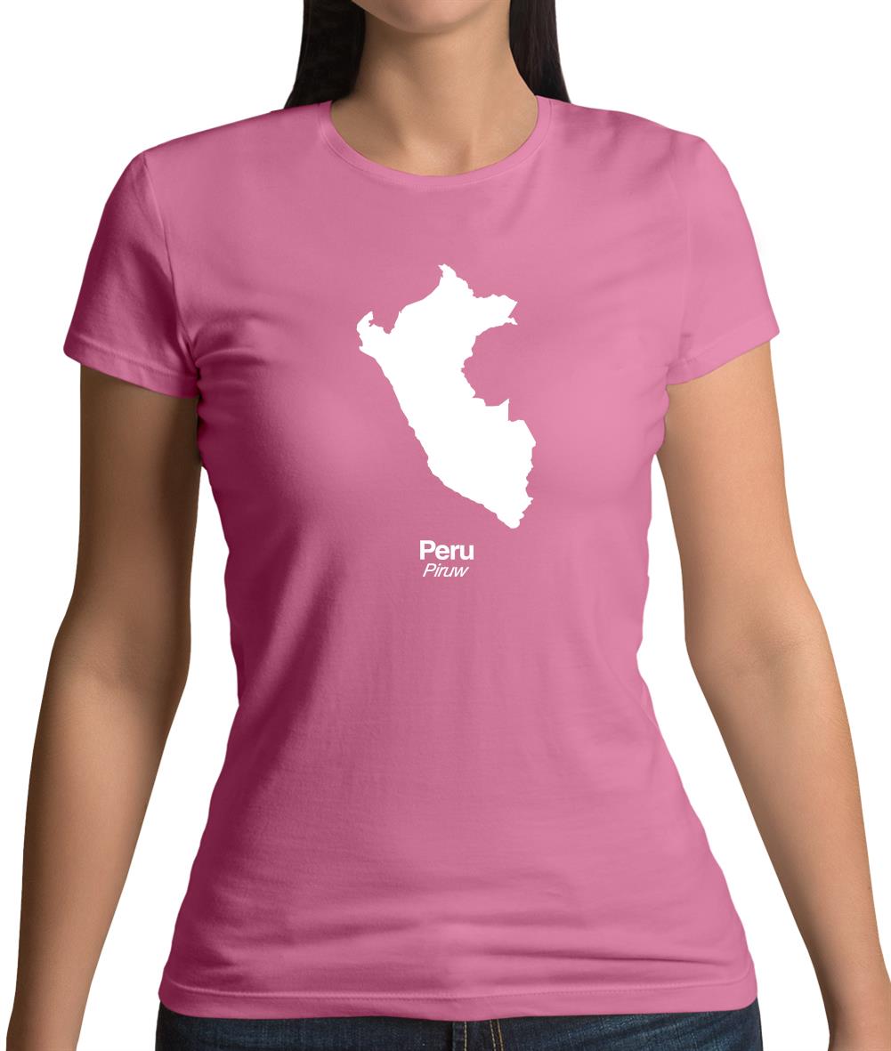 Peru Silhouette Womens T-Shirt Peru Silhouette Womens T-Shirt