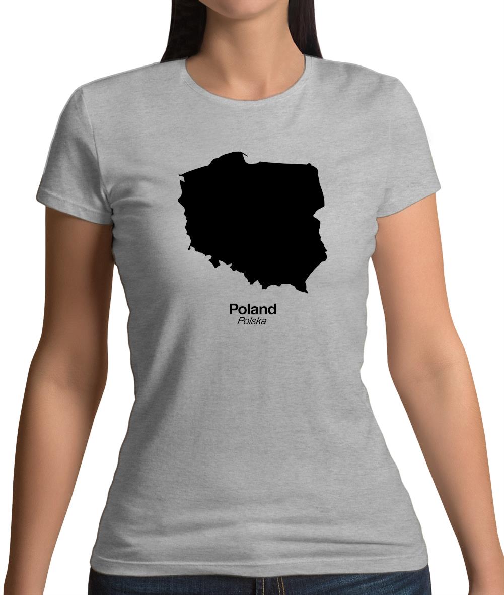 Poland Silhouette Womens T-Shirt Poland Silhouette Womens T-Shirt