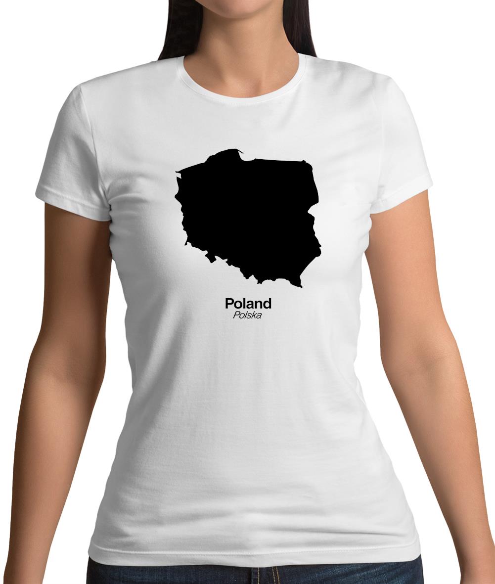 Poland Silhouette Womens T-Shirt Poland Silhouette Womens T-Shirt