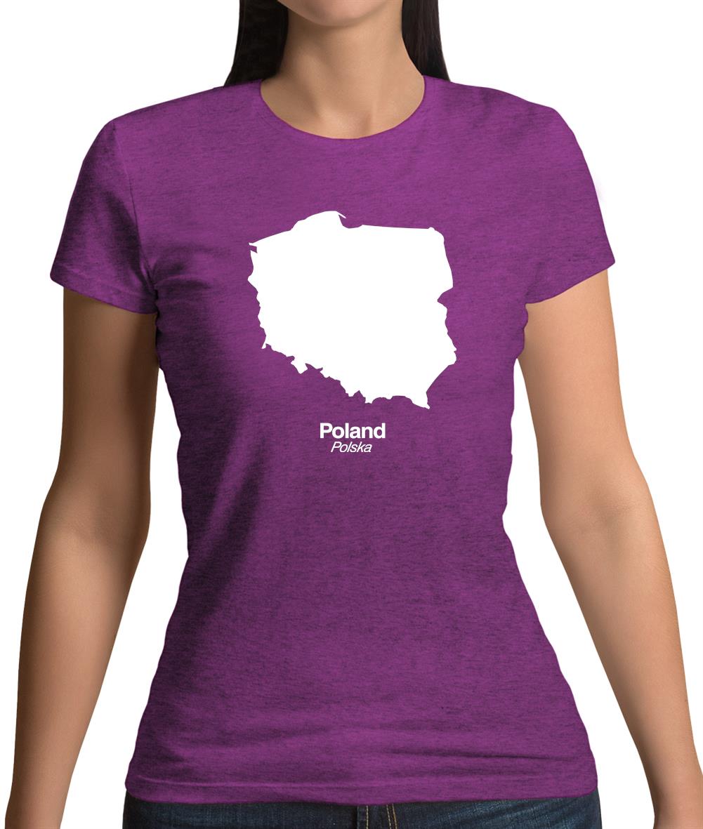 Poland Silhouette Womens T-Shirt Poland Silhouette Womens T-Shirt