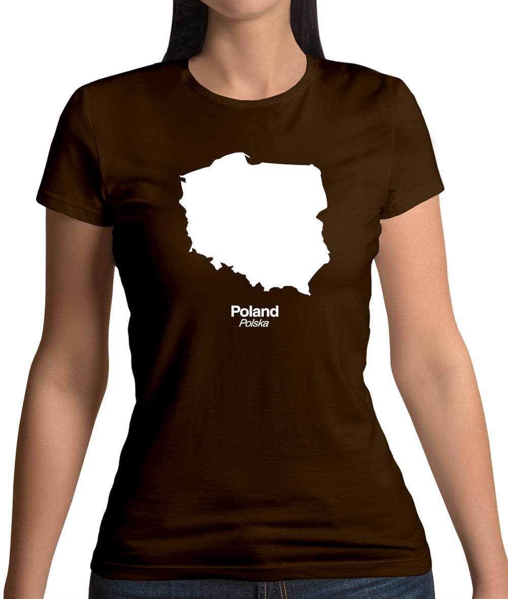 Poland Silhouette Womens T-Shirt Poland Silhouette Womens T-Shirt