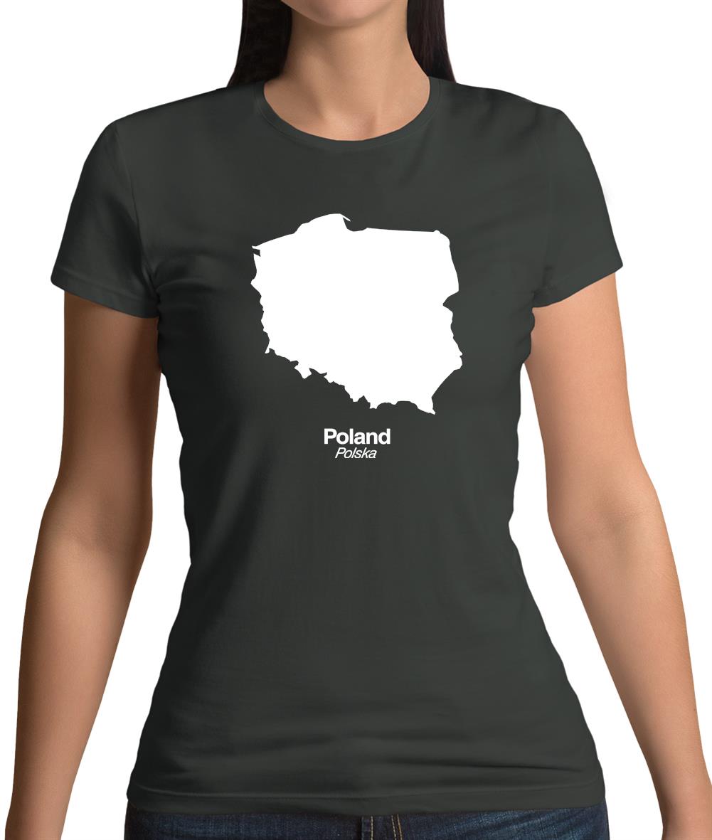 Poland Silhouette Womens T-Shirt Poland Silhouette Womens T-Shirt