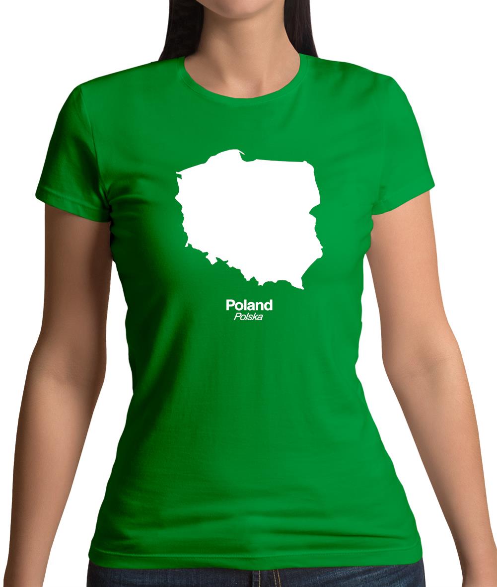 Poland Silhouette Womens T-Shirt Poland Silhouette Womens T-Shirt