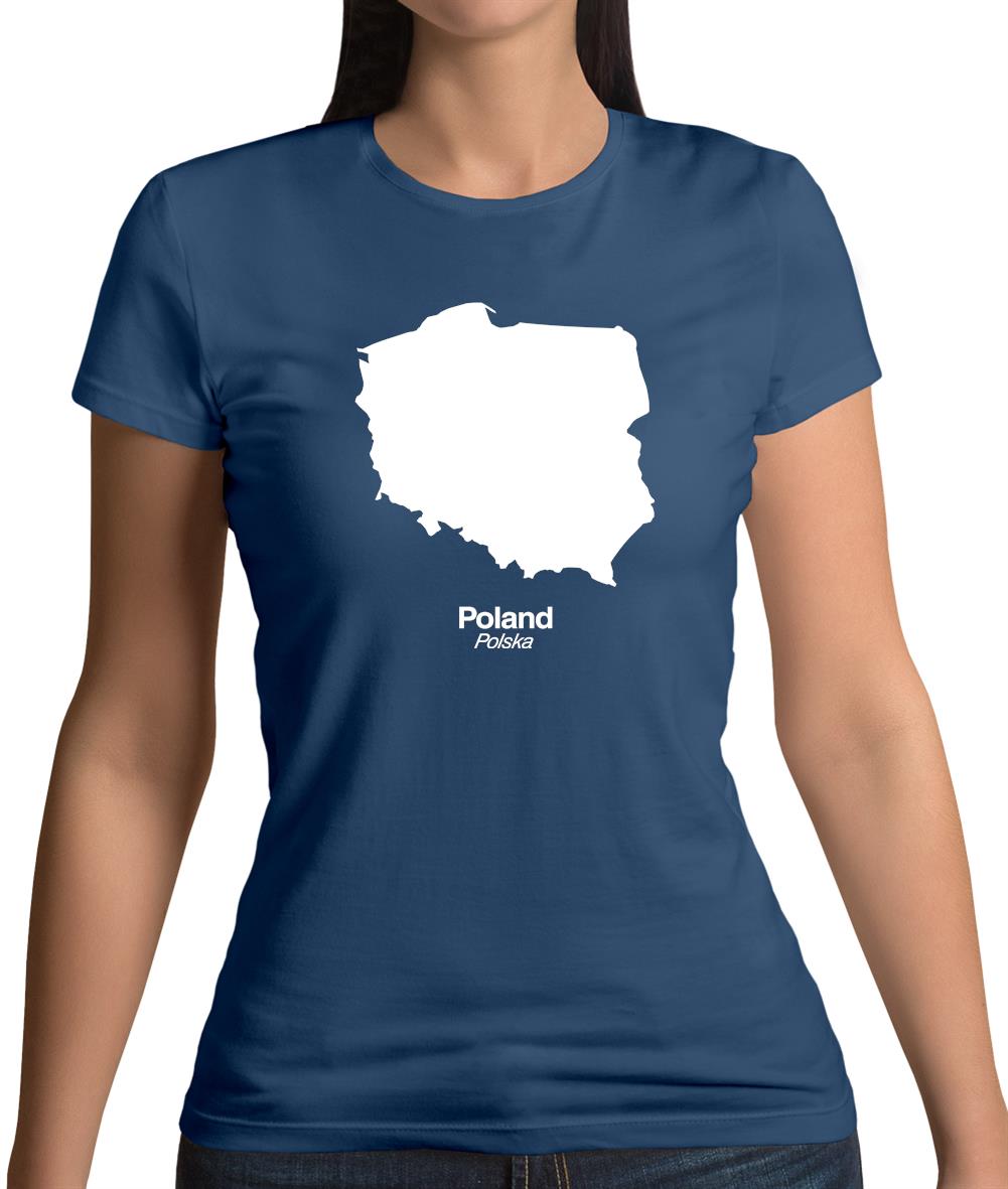 Poland Silhouette Womens T-Shirt Poland Silhouette Womens T-Shirt