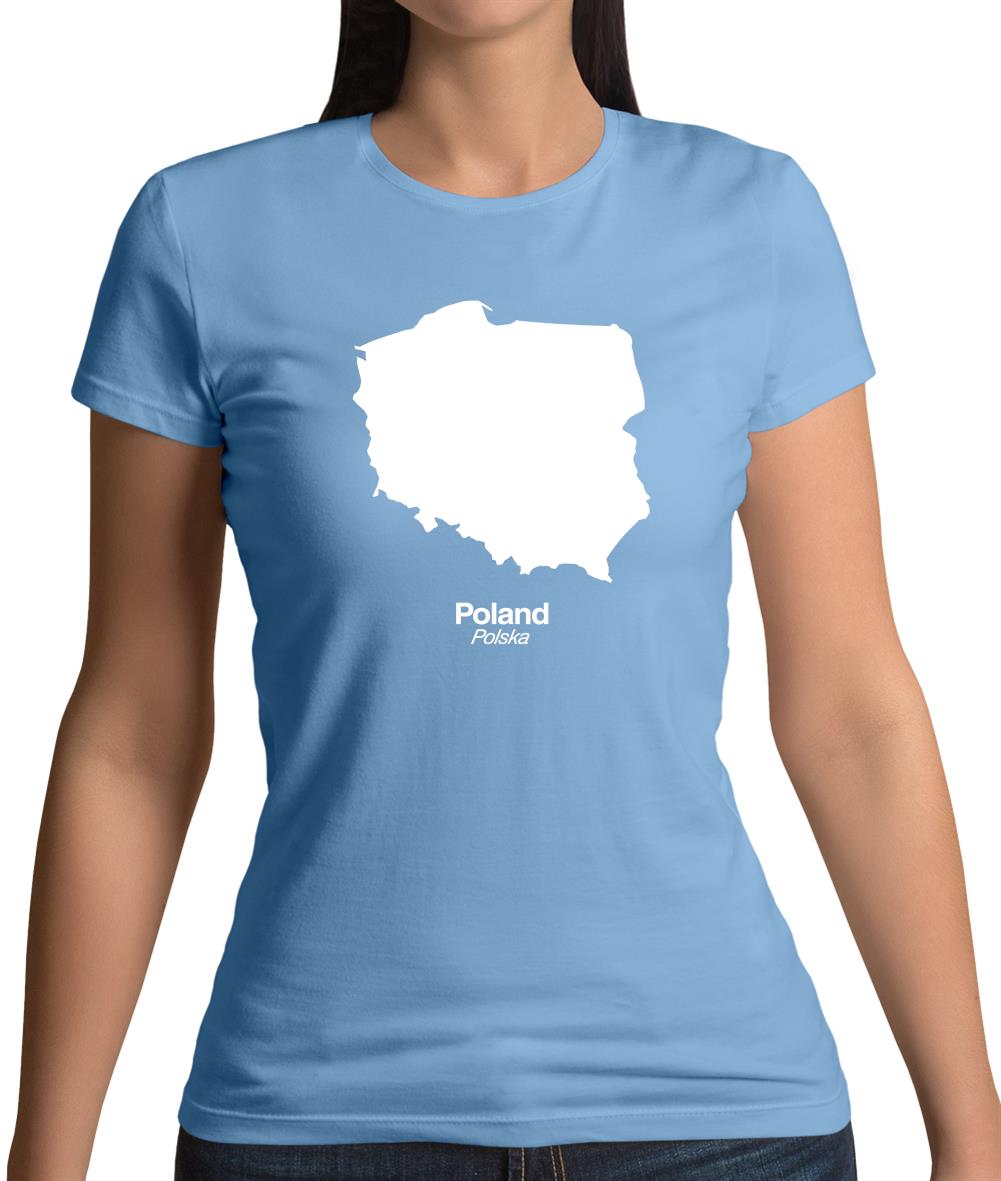 Poland Silhouette Womens T-Shirt Poland Silhouette Womens T-Shirt