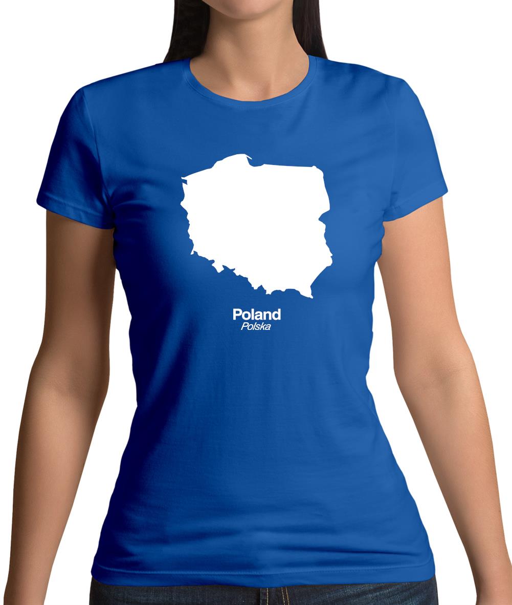 Poland Silhouette Womens T-Shirt Poland Silhouette Womens T-Shirt