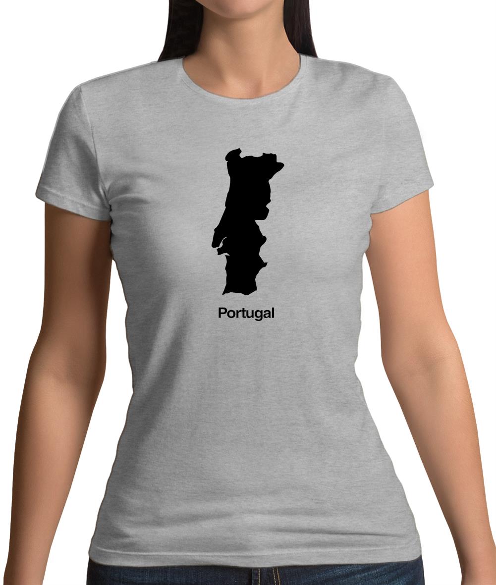 Portugal Silhouette Womens T-Shirt Portugal Silhouette Womens T-Shirt