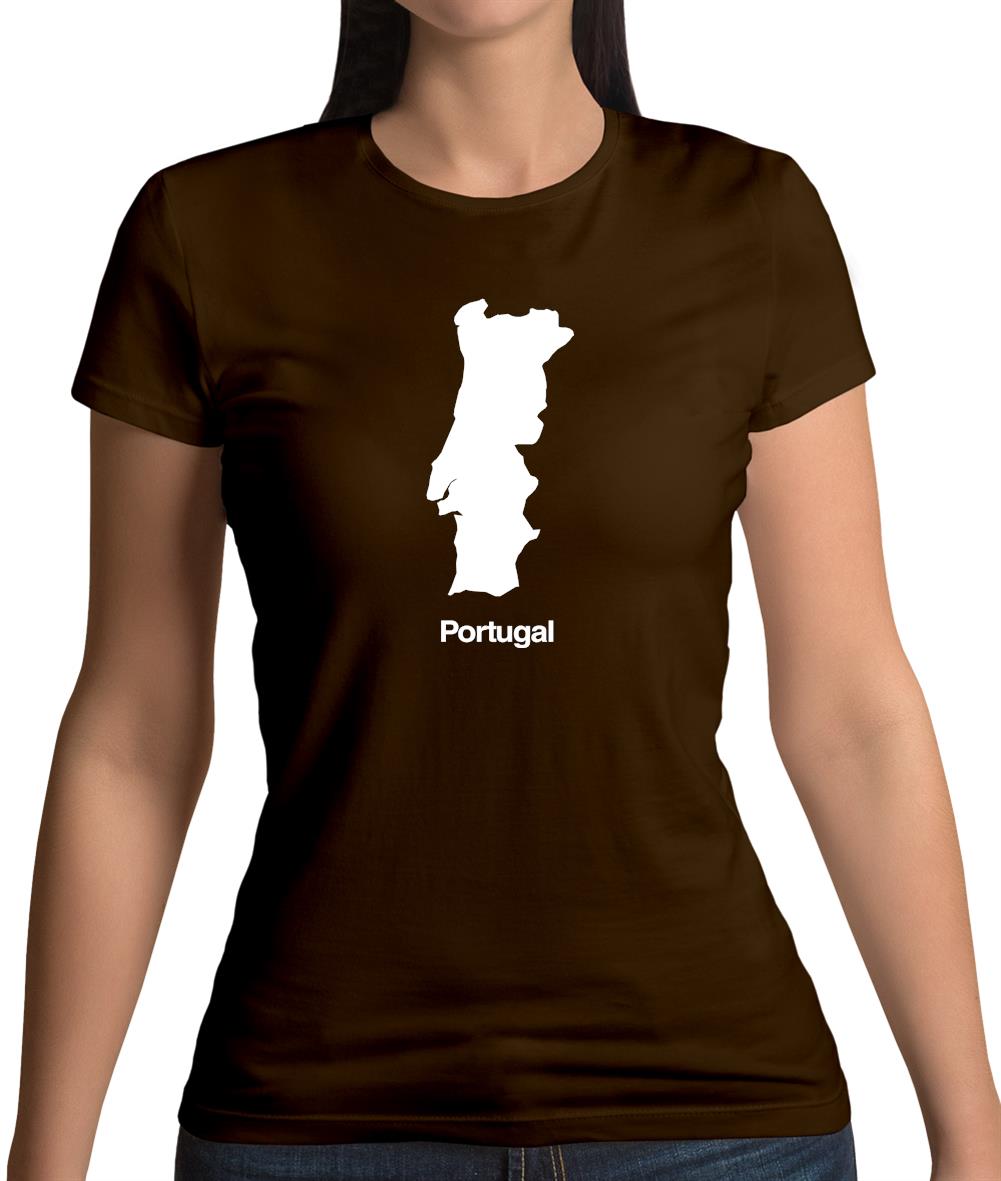 Portugal Silhouette Womens T-Shirt Portugal Silhouette Womens T-Shirt