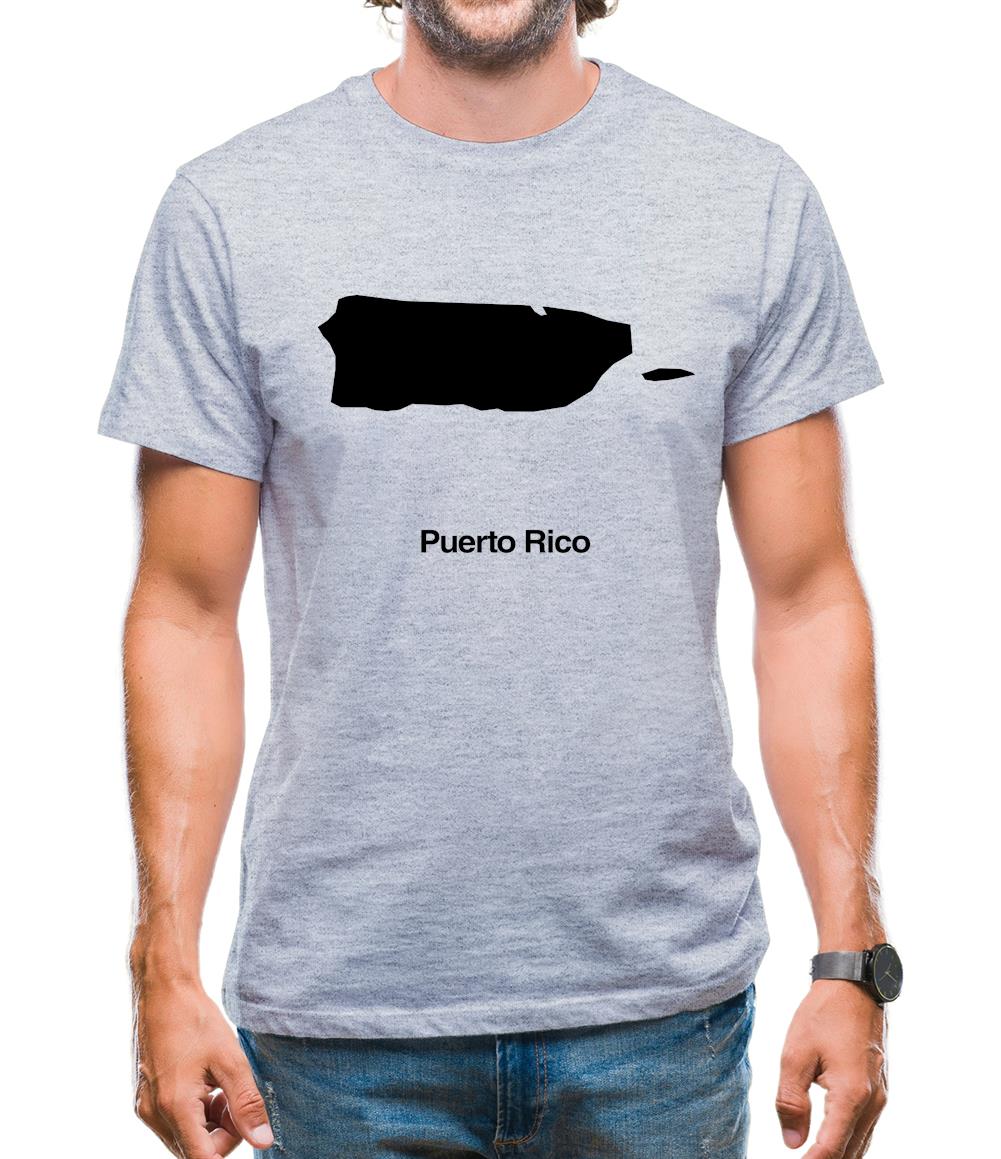 Puerto Rico Silhouette Mens T-Shirt Puerto Rico Silhouette Mens T-Shirt