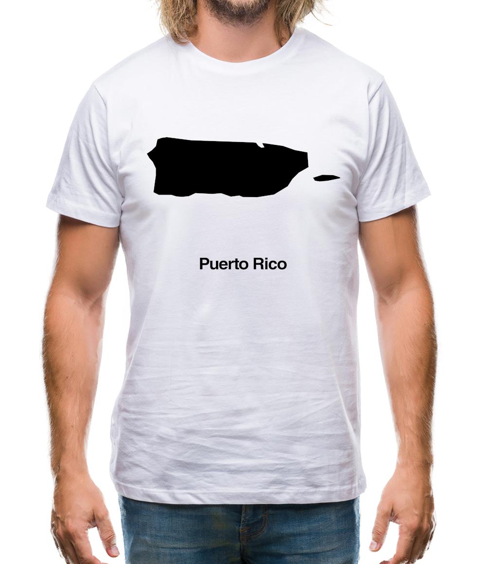 Puerto Rico Silhouette Mens T-Shirt Puerto Rico Silhouette Mens T-Shirt