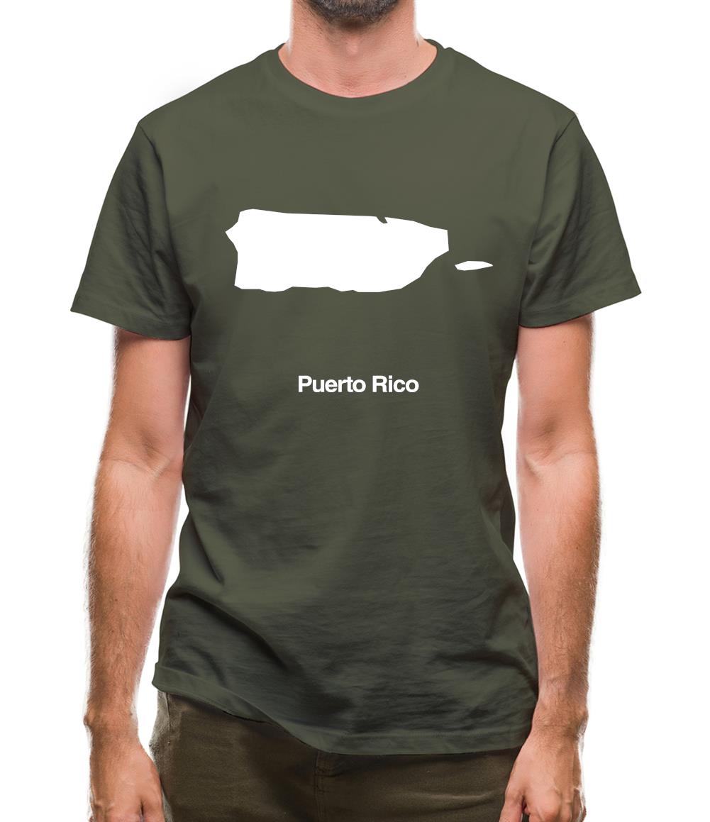 Puerto Rico Silhouette Mens T-Shirt Puerto Rico Silhouette Mens T-Shirt