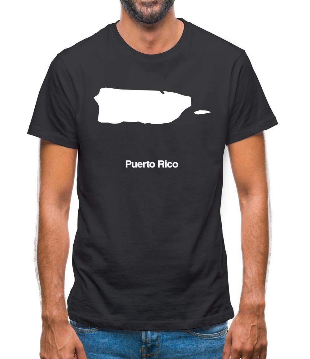 Puerto Rico Silhouette Mens T-Shirt Puerto Rico Silhouette Mens T-Shirt