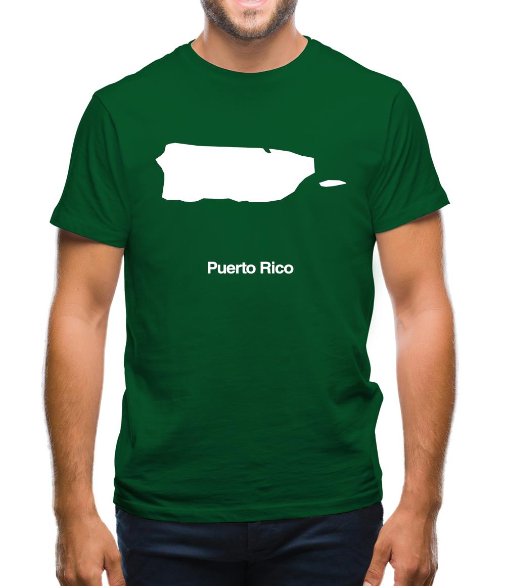 Puerto Rico Silhouette Mens T-Shirt Puerto Rico Silhouette Mens T-Shirt