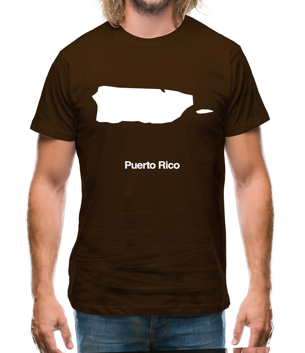 Puerto Rico Silhouette Mens T-Shirt Puerto Rico Silhouette Mens T-Shirt