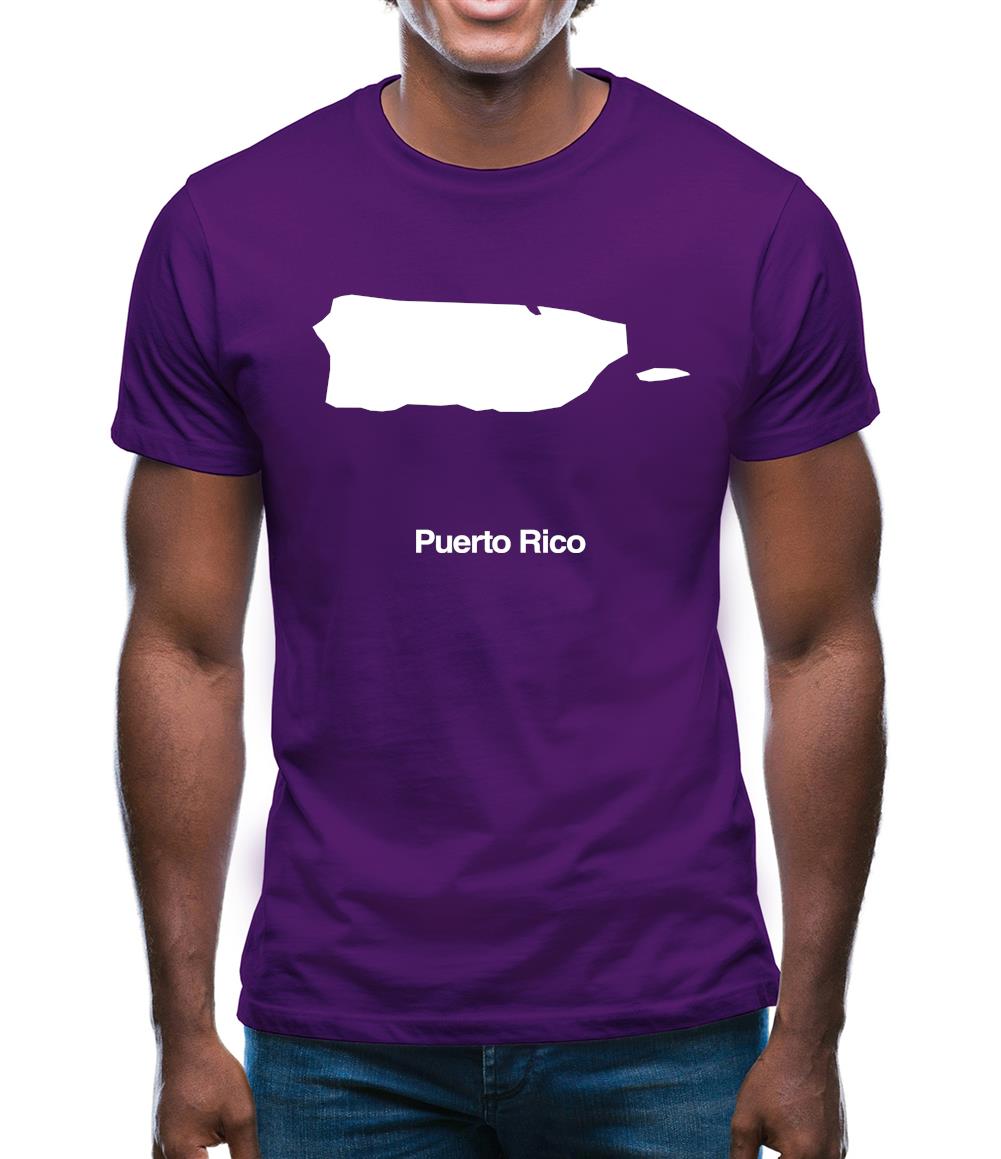 Puerto Rico Silhouette Mens T-Shirt Puerto Rico Silhouette Mens T-Shirt