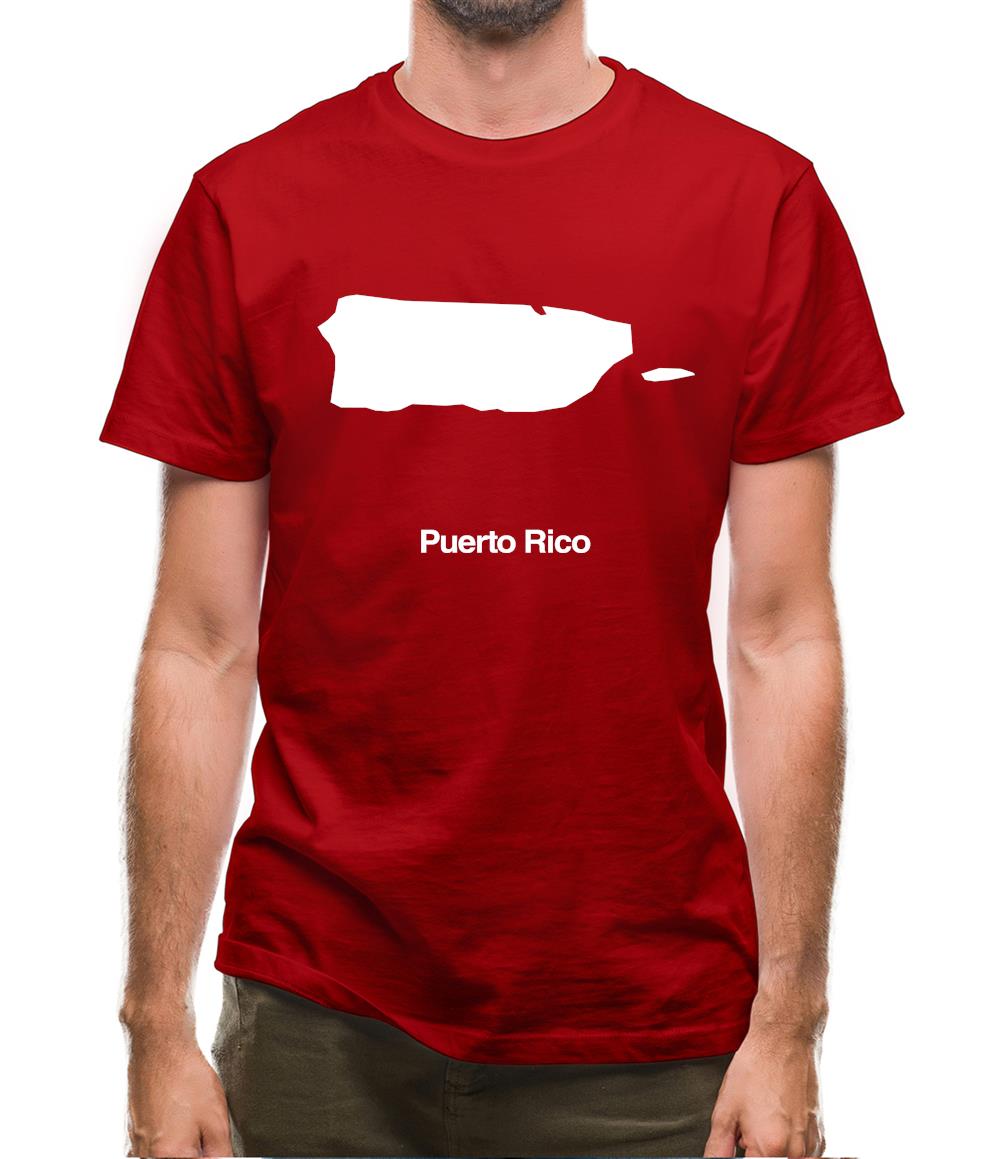 Puerto Rico Silhouette Mens T-Shirt Puerto Rico Silhouette Mens T-Shirt