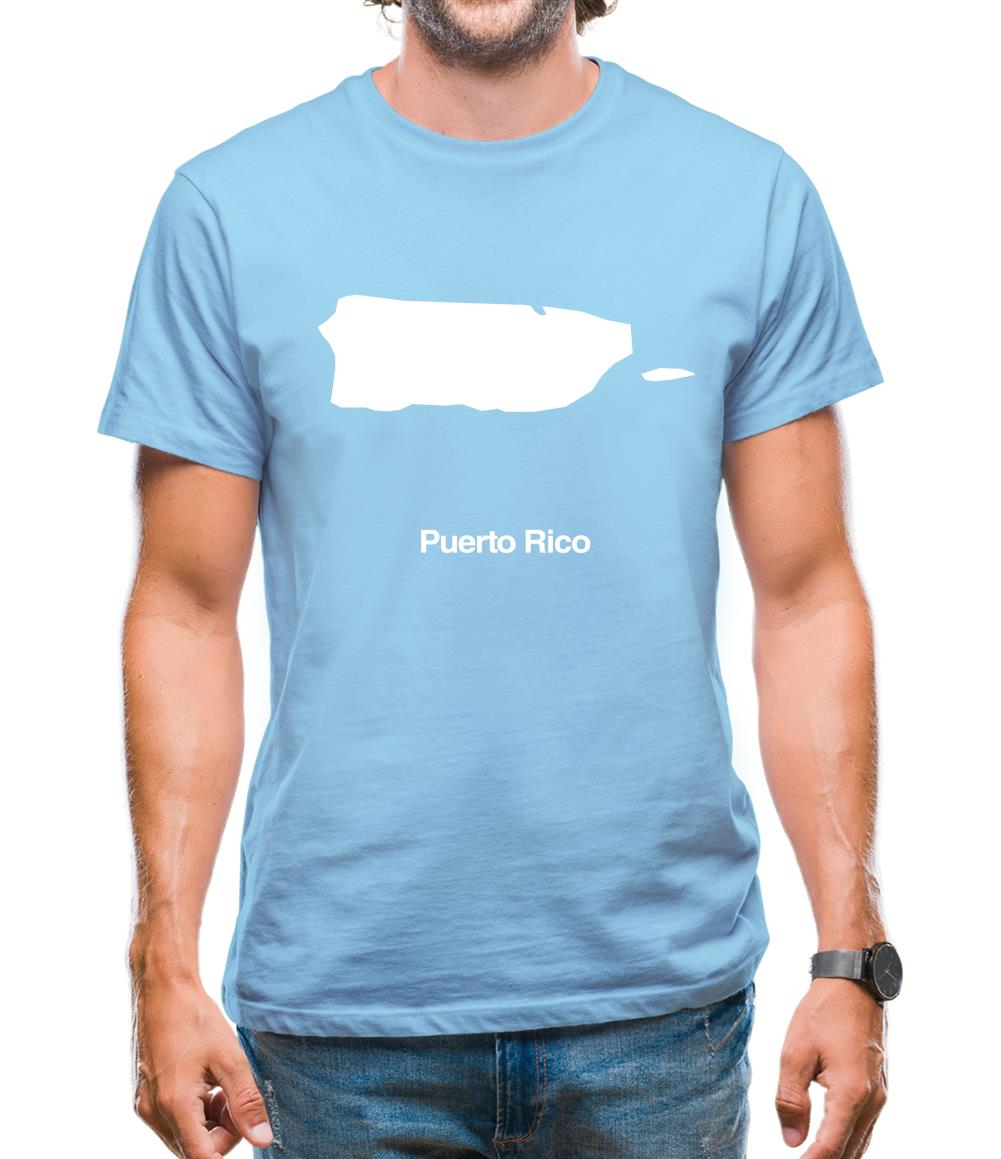 Puerto Rico Silhouette Mens T-Shirt Puerto Rico Silhouette Mens T-Shirt