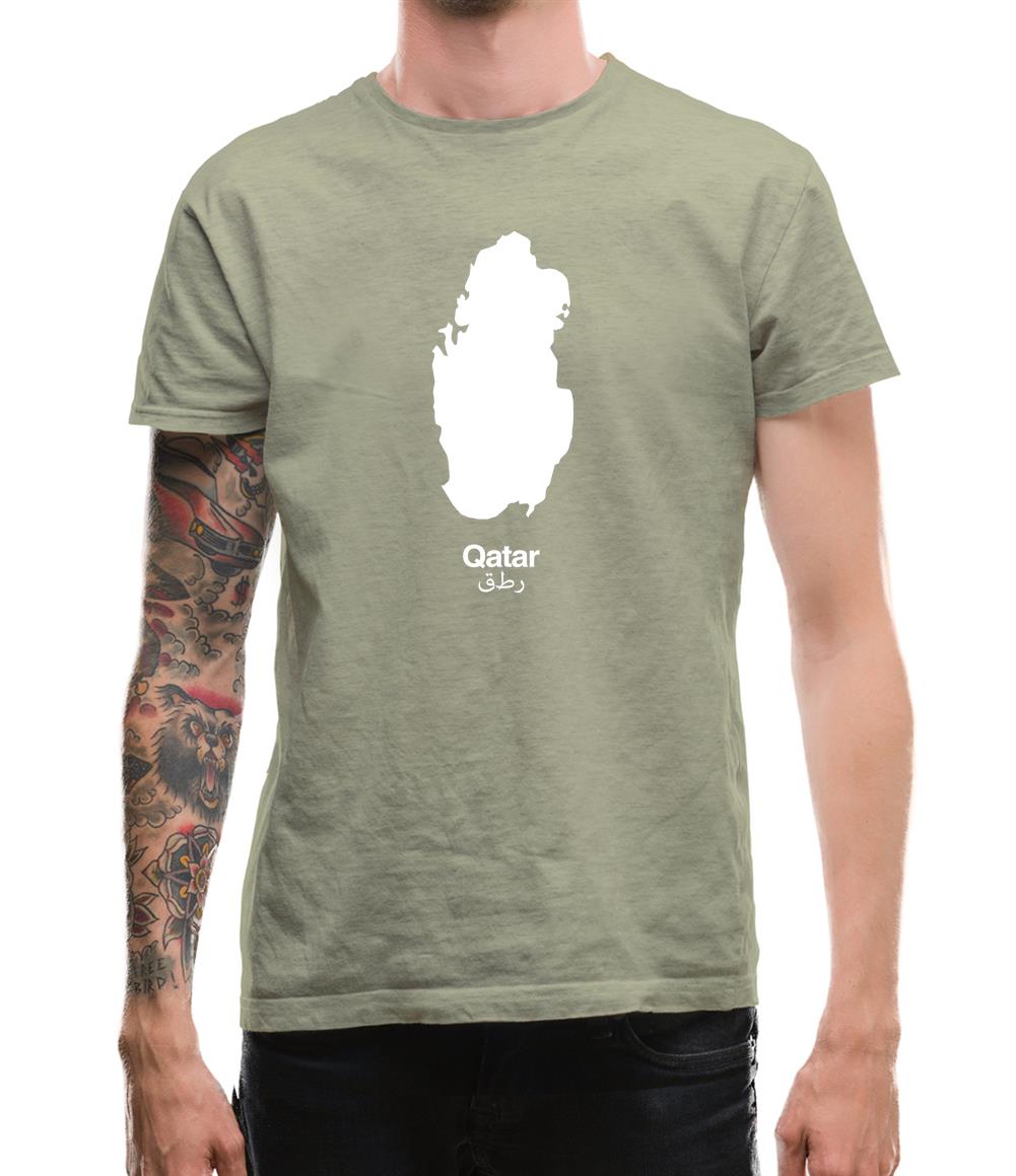 Qatar Silhouette Mens T-Shirt Qatar Silhouette Mens T-Shirt