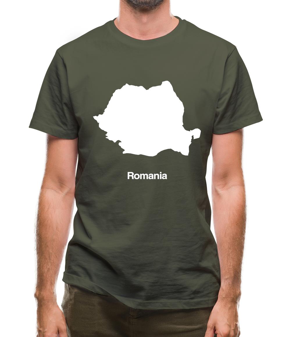 Romania Silhouette Mens T-Shirt Romania Silhouette Mens T-Shirt