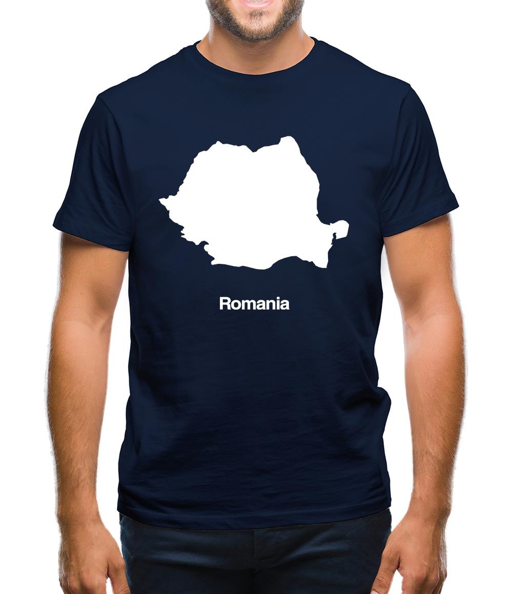 Romania Silhouette Mens T-Shirt Romania Silhouette Mens T-Shirt