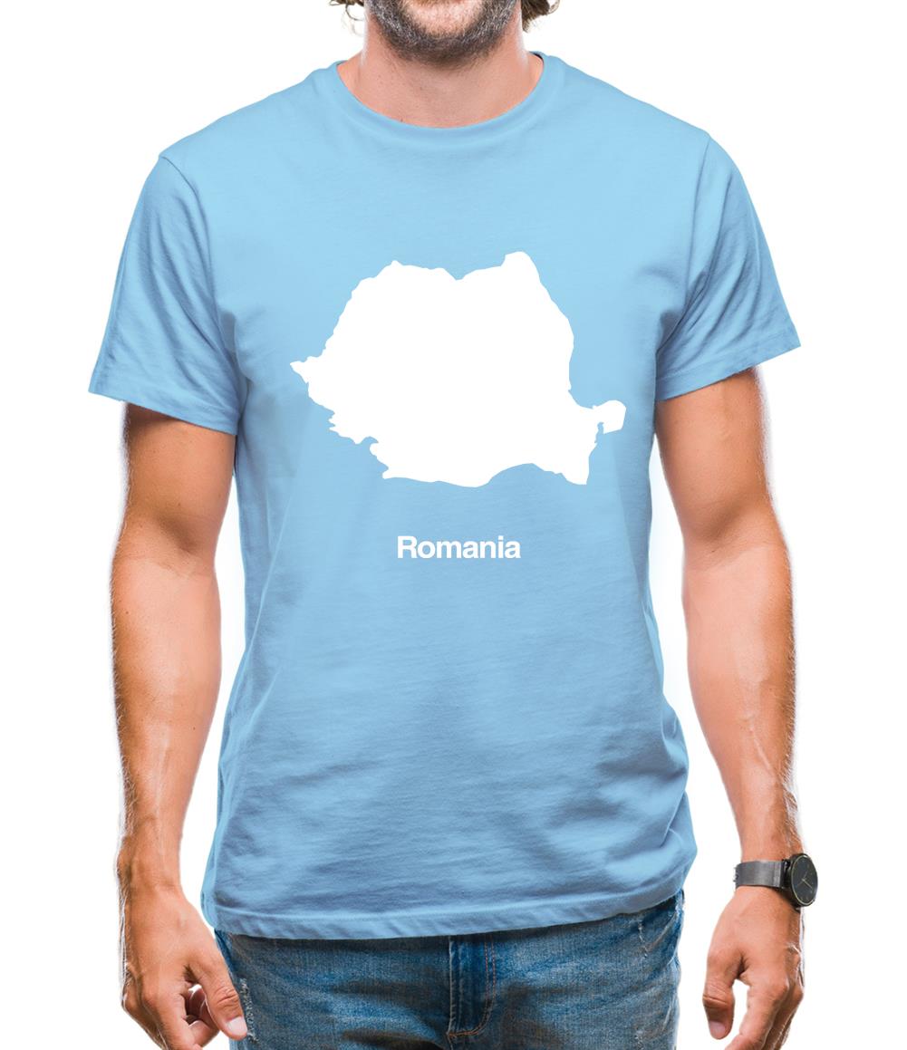 Romania Silhouette Mens T-Shirt Romania Silhouette Mens T-Shirt