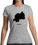 Rwanda Silhouette Womens T-Shirt Rwanda Silhouette Womens T-Shirt