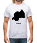 Rwanda Silhouette Mens T-Shirt Rwanda Silhouette Mens T-Shirt