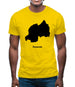 Rwanda Silhouette Mens T-Shirt Rwanda Silhouette Mens T-Shirt