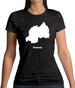 Rwanda Silhouette Womens T-Shirt Rwanda Silhouette Womens T-Shirt