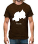 Rwanda Silhouette Mens T-Shirt Rwanda Silhouette Mens T-Shirt