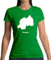 Rwanda Silhouette Womens T-Shirt Rwanda Silhouette Womens T-Shirt