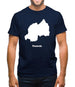 Rwanda Silhouette Mens T-Shirt Rwanda Silhouette Mens T-Shirt