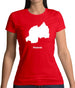 Rwanda Silhouette Womens T-Shirt Rwanda Silhouette Womens T-Shirt