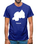 Rwanda Silhouette Mens T-Shirt Rwanda Silhouette Mens T-Shirt
