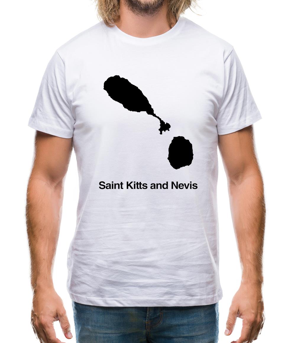 Saint Kitts And Nevis Silhouette Mens T-Shirt Saint Kitts And Nevis Silhouette Mens T-Shirt