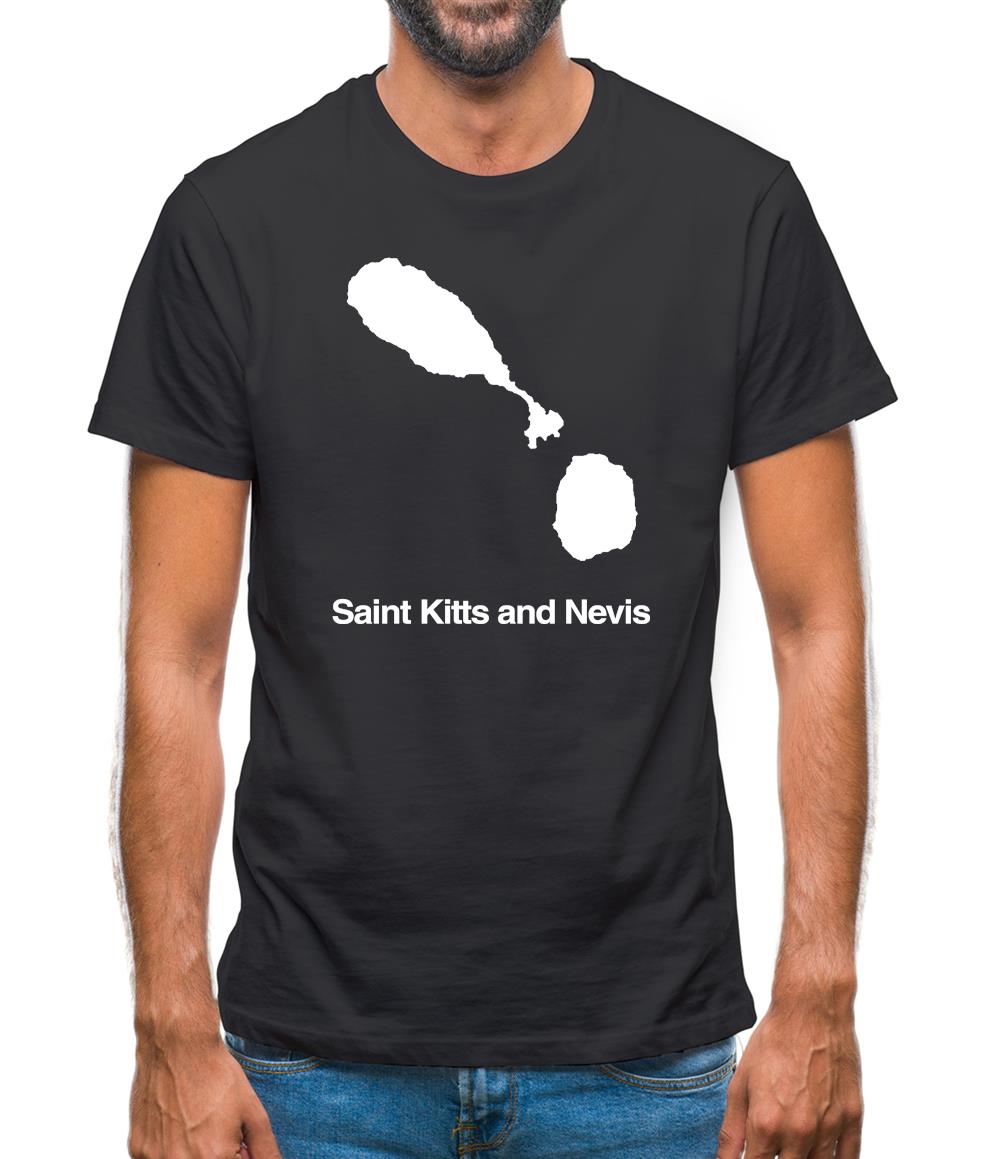 Saint Kitts And Nevis Silhouette Mens T-Shirt Saint Kitts And Nevis Silhouette Mens T-Shirt
