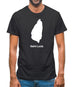 Saint Lucia Silhouette Mens T-Shirt Saint Lucia Silhouette Mens T-Shirt