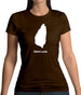 Saint Lucia Silhouette Womens T-Shirt Saint Lucia Silhouette Womens T-Shirt