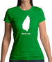 Saint Lucia Silhouette Womens T-Shirt Saint Lucia Silhouette Womens T-Shirt
