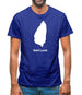 Saint Lucia Silhouette Mens T-Shirt Saint Lucia Silhouette Mens T-Shirt