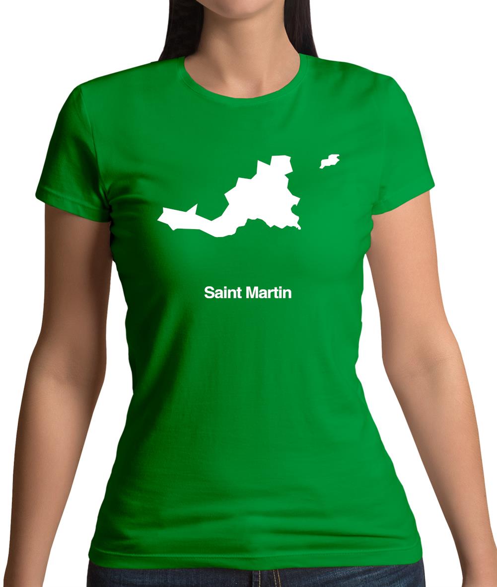 Saint Martin Silhouette Womens T-Shirt Saint Martin Silhouette Womens T-Shirt
