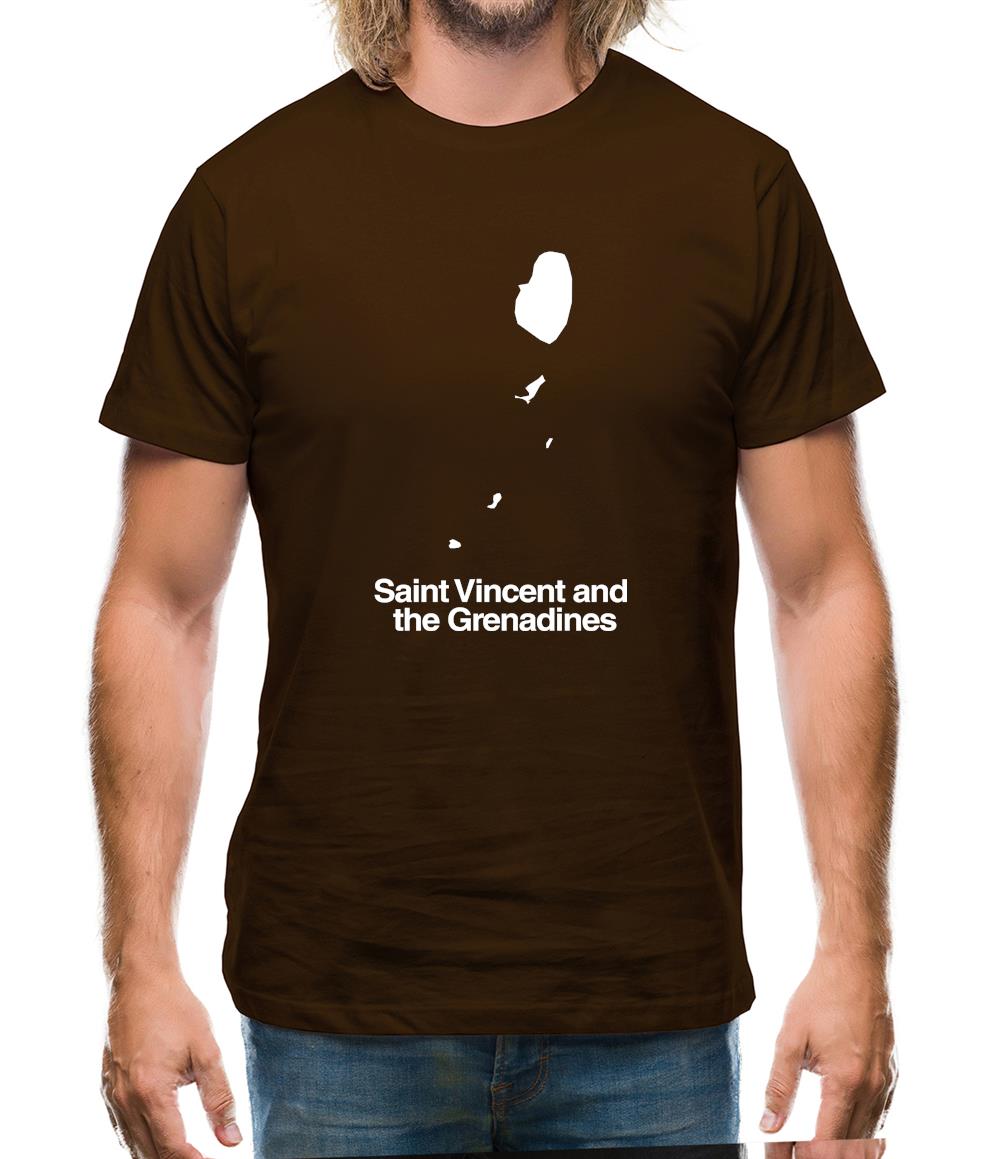 Saint Vincent And The Grenadines Silhouette Mens T-Shirt Saint Vincent And The Grenadines Silhouette Mens T-Shirt