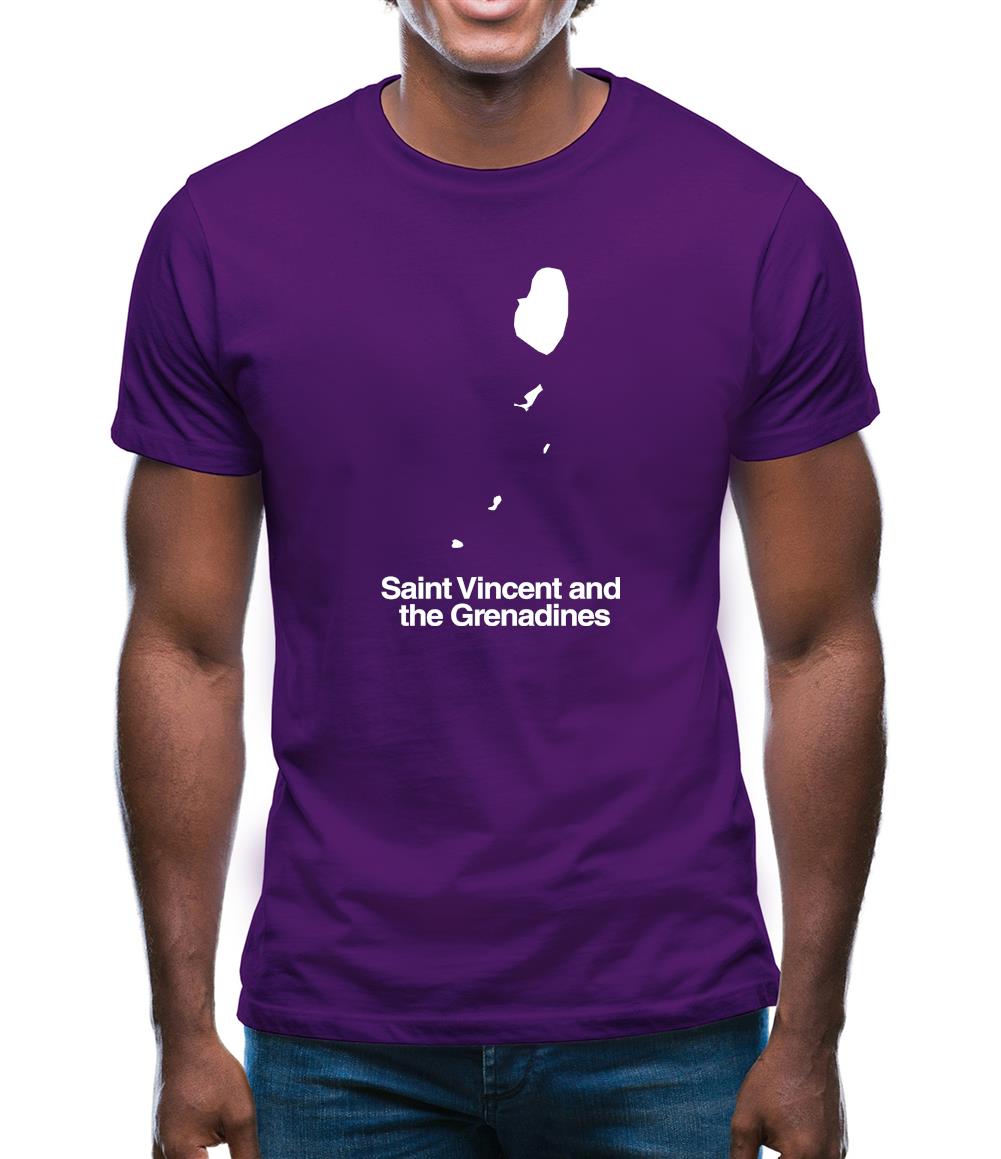 Saint Vincent And The Grenadines Silhouette Mens T-Shirt Saint Vincent And The Grenadines Silhouette Mens T-Shirt